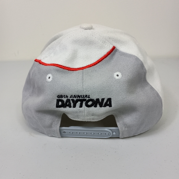 Jerry Leigh Dayton 500 48th Annual Snapback Cap Hat White Gray OS Jimmie Johnson - Picture 5 of 10